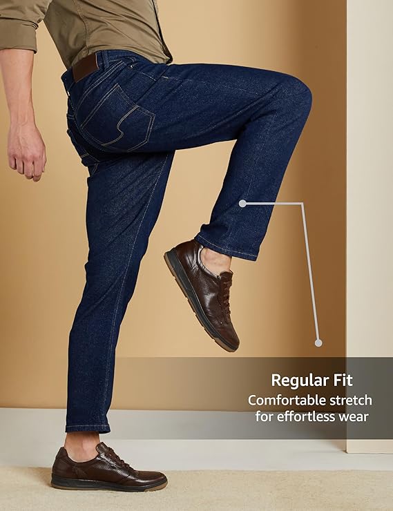 Symbol Premium Men's Cotton Stretch Jeans (Regular Fit) - Image 4