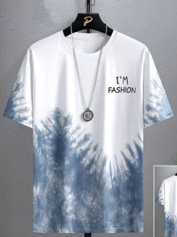 Gradient Half-length Sleeve Versatile Casual T-shirt