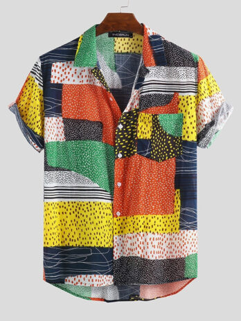 Novelty Button White New Men Shirts For Stylish Blouse Tops