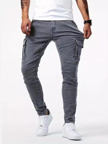 European And American Men’s Side Pocket Skinny Jeans
