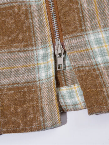 Men’s Contrast Color Plaid Short Sleeve Shirt