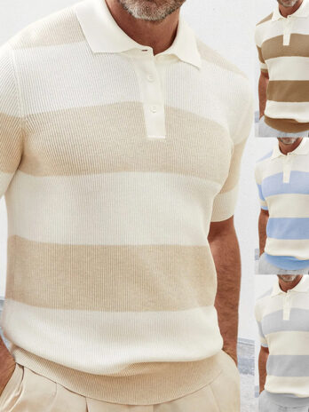 Mens Clothing Summer Fashion Lapel Sweater Short Sleeve Men Clothing Men Wears