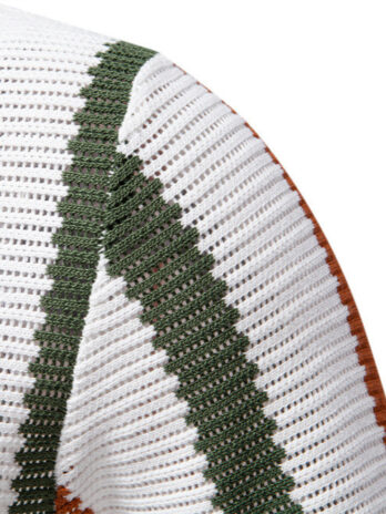 Summer New Breathable Hollow Men Short-sleeved Knitting Polo Shirt