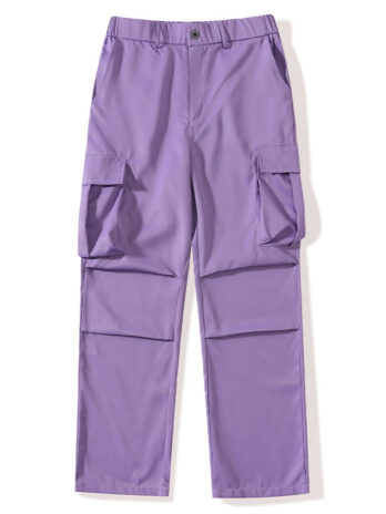 Solid-color Men’s Sporty-casual Work Trousers With A Multi-pocket Design