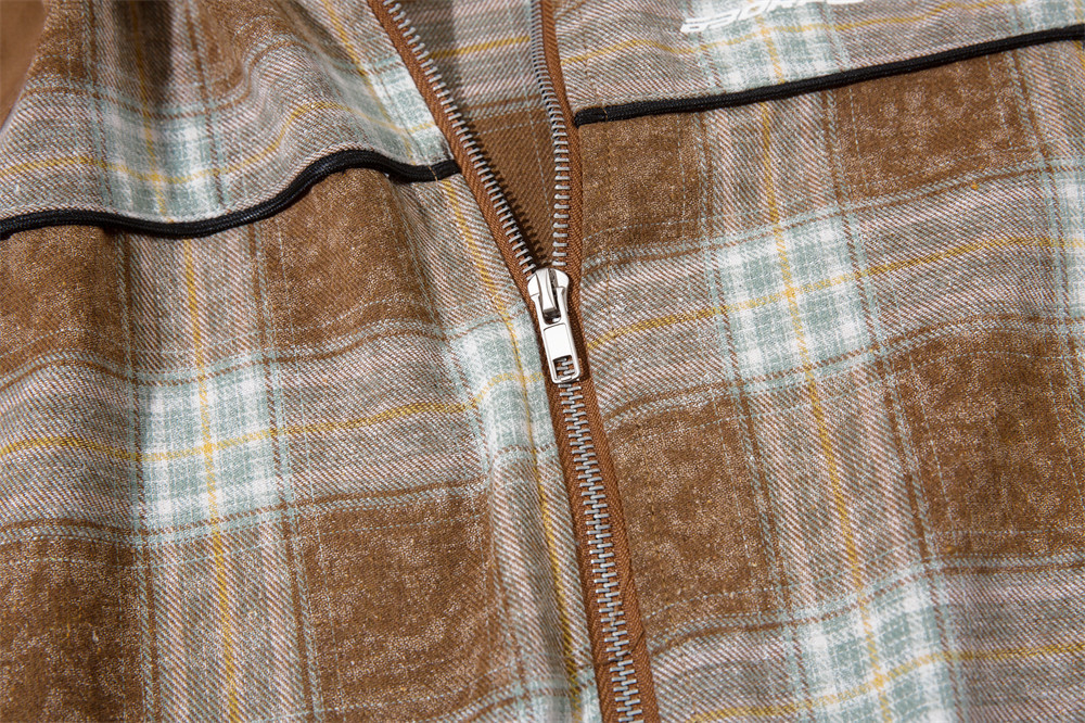 Men's Contrast Color Plaid Short Sleeve Shirt - Image 9