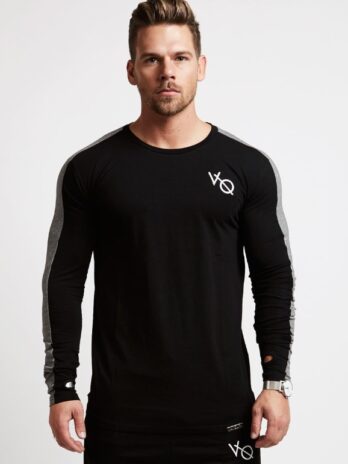 Brand Men fashion t shirt  Slim shirts male Tops Leisure Bodybuilding Long Sleeve