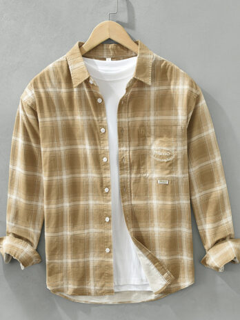 Artistic All-match Loose Comfortable Casual Plaid Long Sleeve Shirt