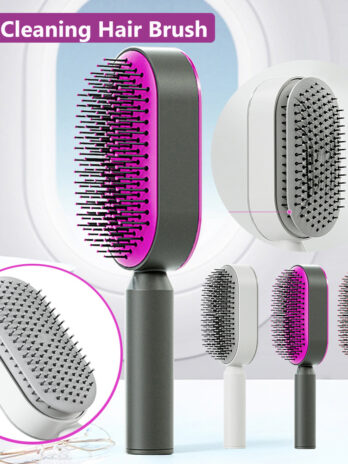 Self Cleaning Hair Brush For Women One-key Cleaning Hair Loss Airbag Massage Scalp Comb Anti-Static Hairbrush
