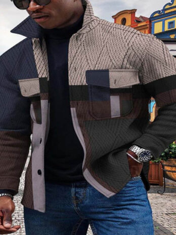 New Colorful Gradual Change 3D Button Cardigan Digital Print Coat