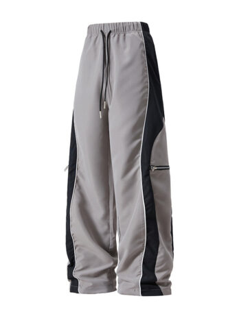 Stylish Casual Pants With A Personalized Patchwork Design And Trendy Zipper Detailing