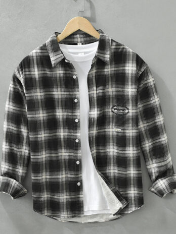 Artistic All-match Loose Comfortable Casual Plaid Long Sleeve Shirt