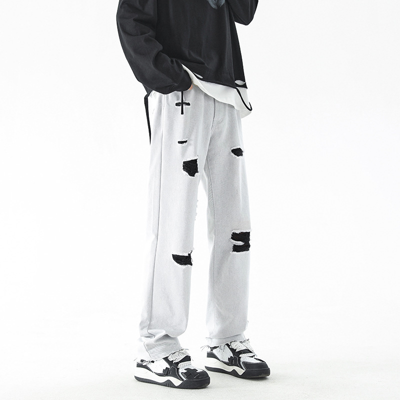 Fashion Personality American White Jeans Men - Image 5